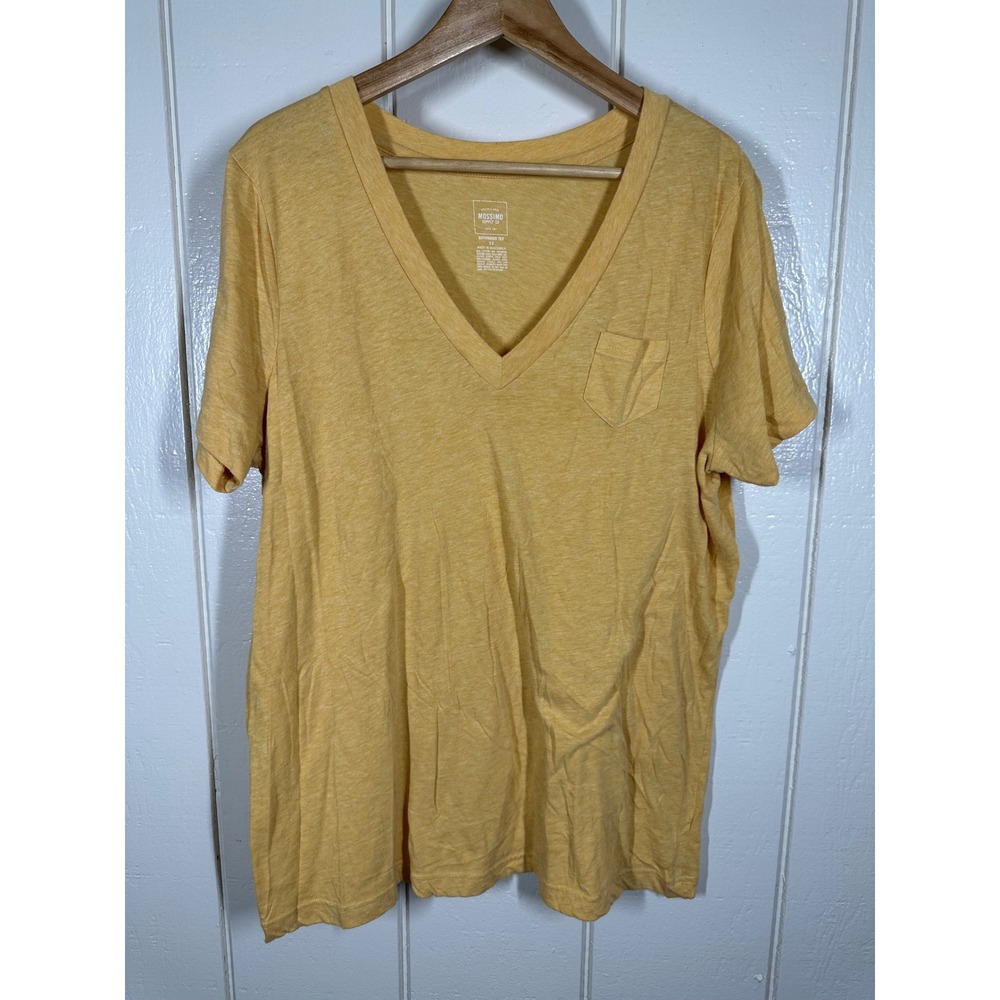 Mossimo Supply Co Tee Womens XL Boyfriend V-Neck Pocket Short Sleeve Shirt